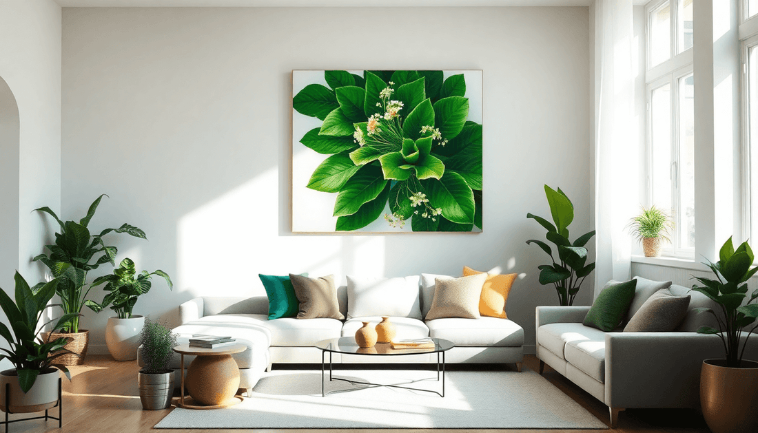 Living room featuring biophilic design in modern style