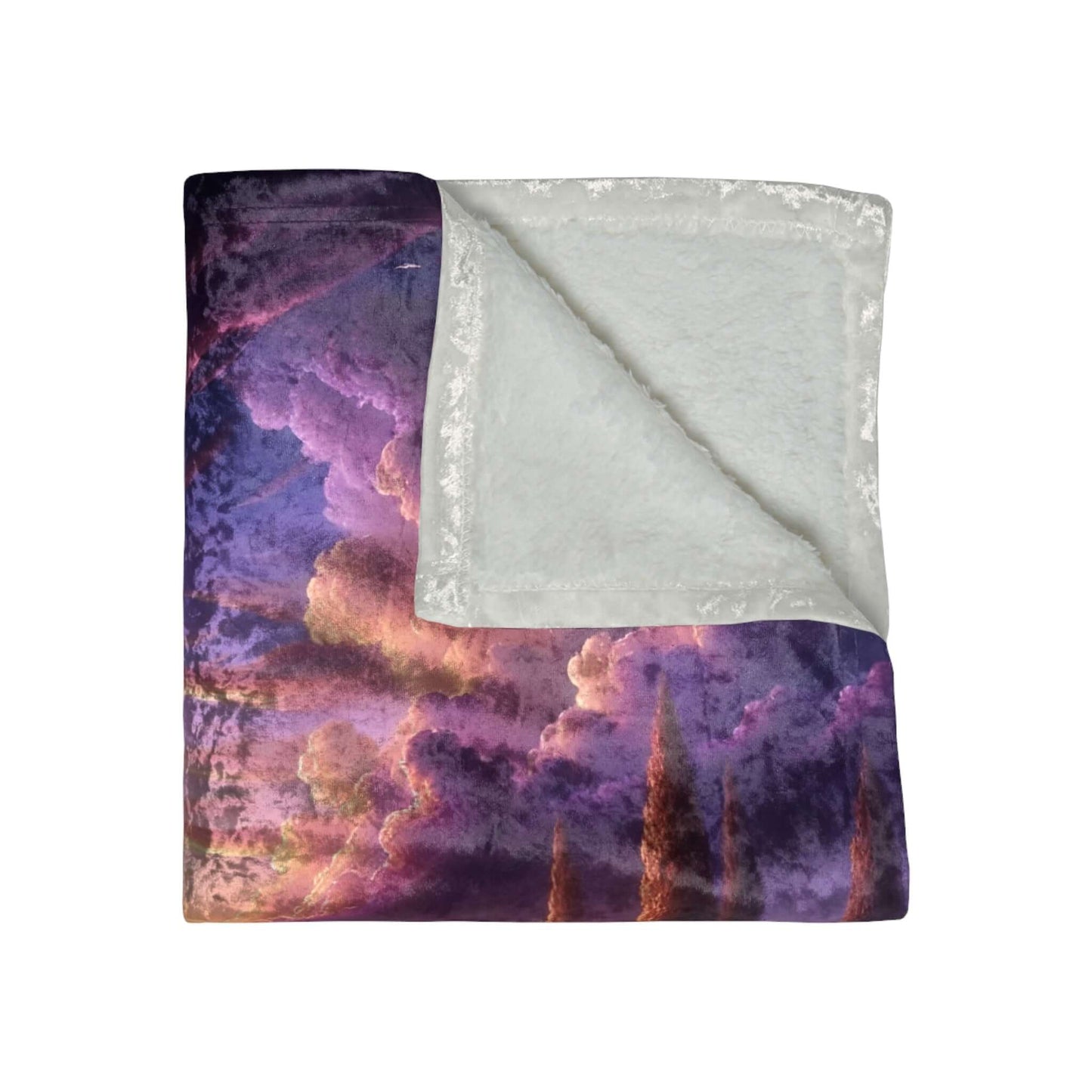 Soft crushed velvet blanket featuring celestial rose design, perfect for cozy living room decor. 50"x60" size.