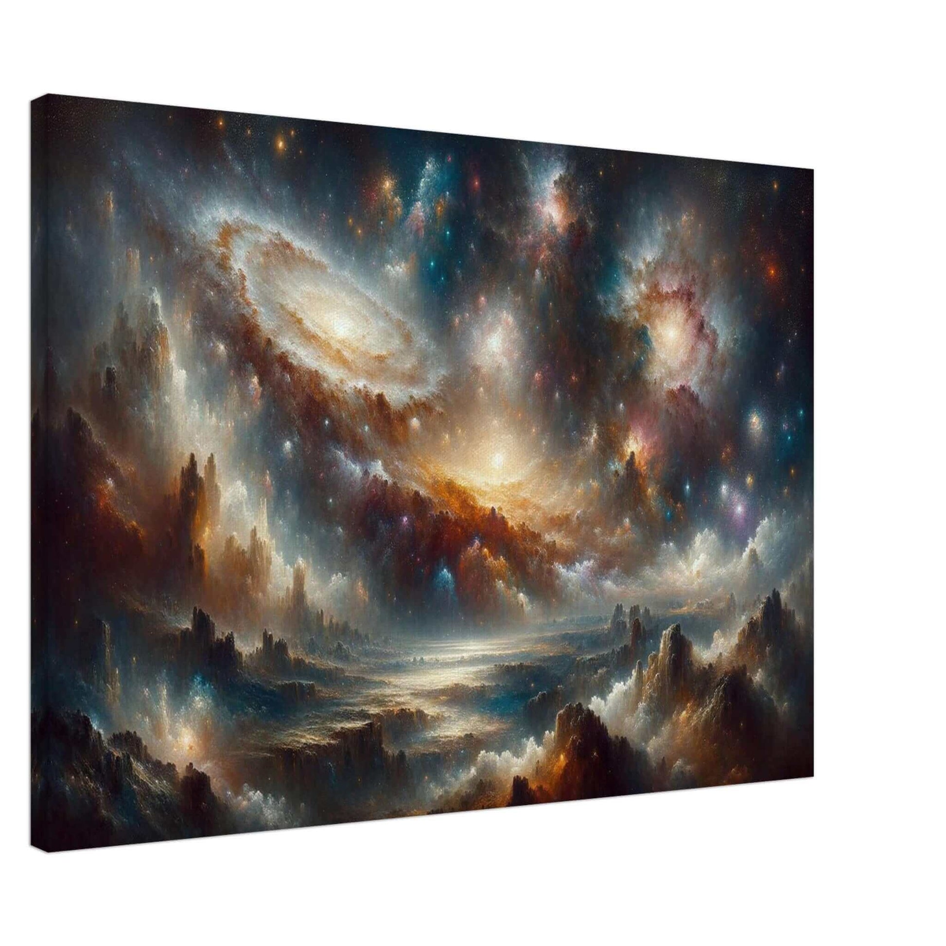 Uncharted Splendor of Cosmos CanvasStep into a realm of cosmic wonder with our meticulously crafted canvas. This stunning artwork captures the awe-inspiring vista of the universe in vivid detail.