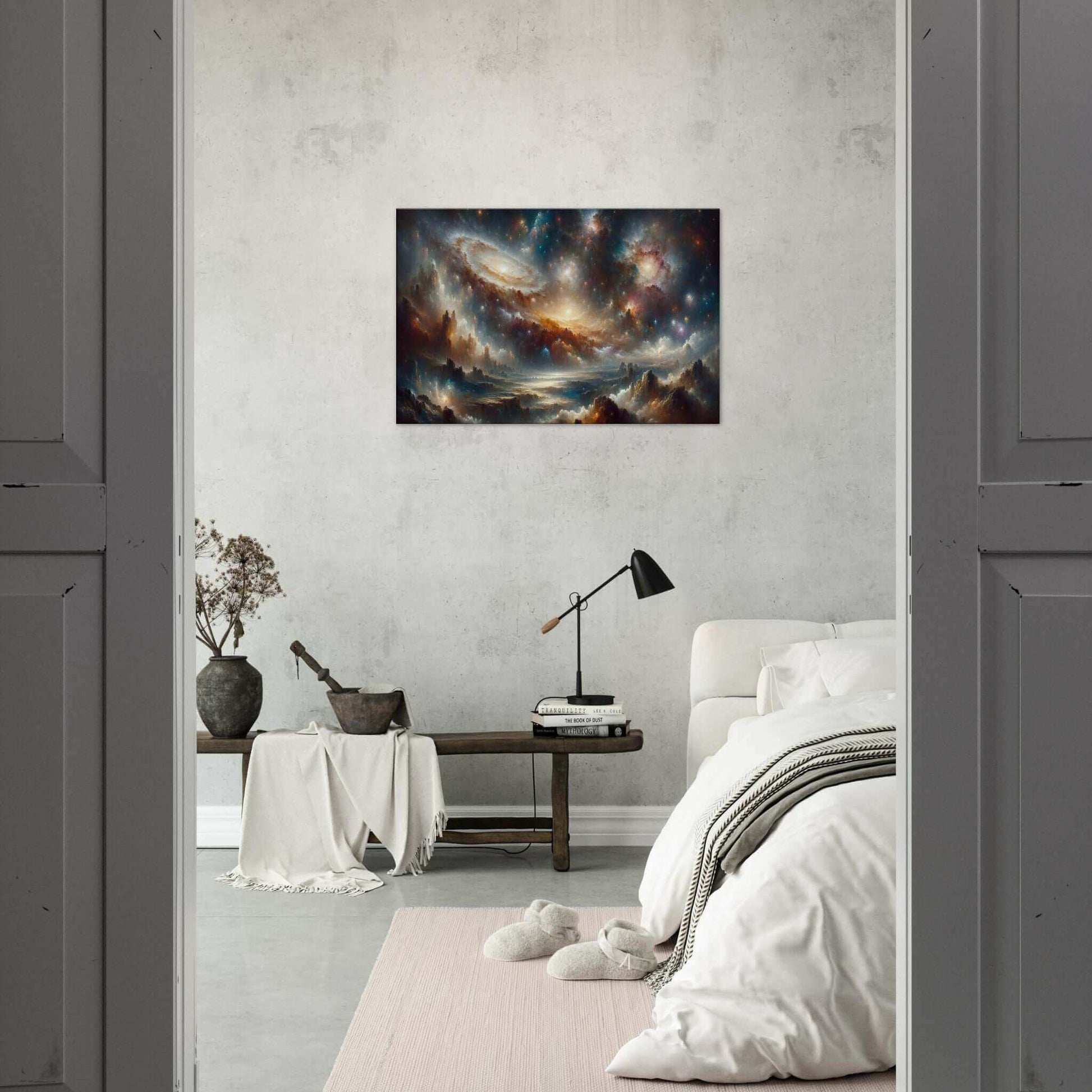 Uncharted Splendor of Cosmos CanvasStep into a realm of cosmic wonder with our meticulously crafted canvas. This stunning artwork captures the awe-inspiring vista of the universe in vivid detail.