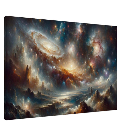 Uncharted Splendor of Cosmos CanvasStep into a realm of cosmic wonder with our meticulously crafted canvas. This stunning artwork captures the awe-inspiring vista of the universe in vivid detail.