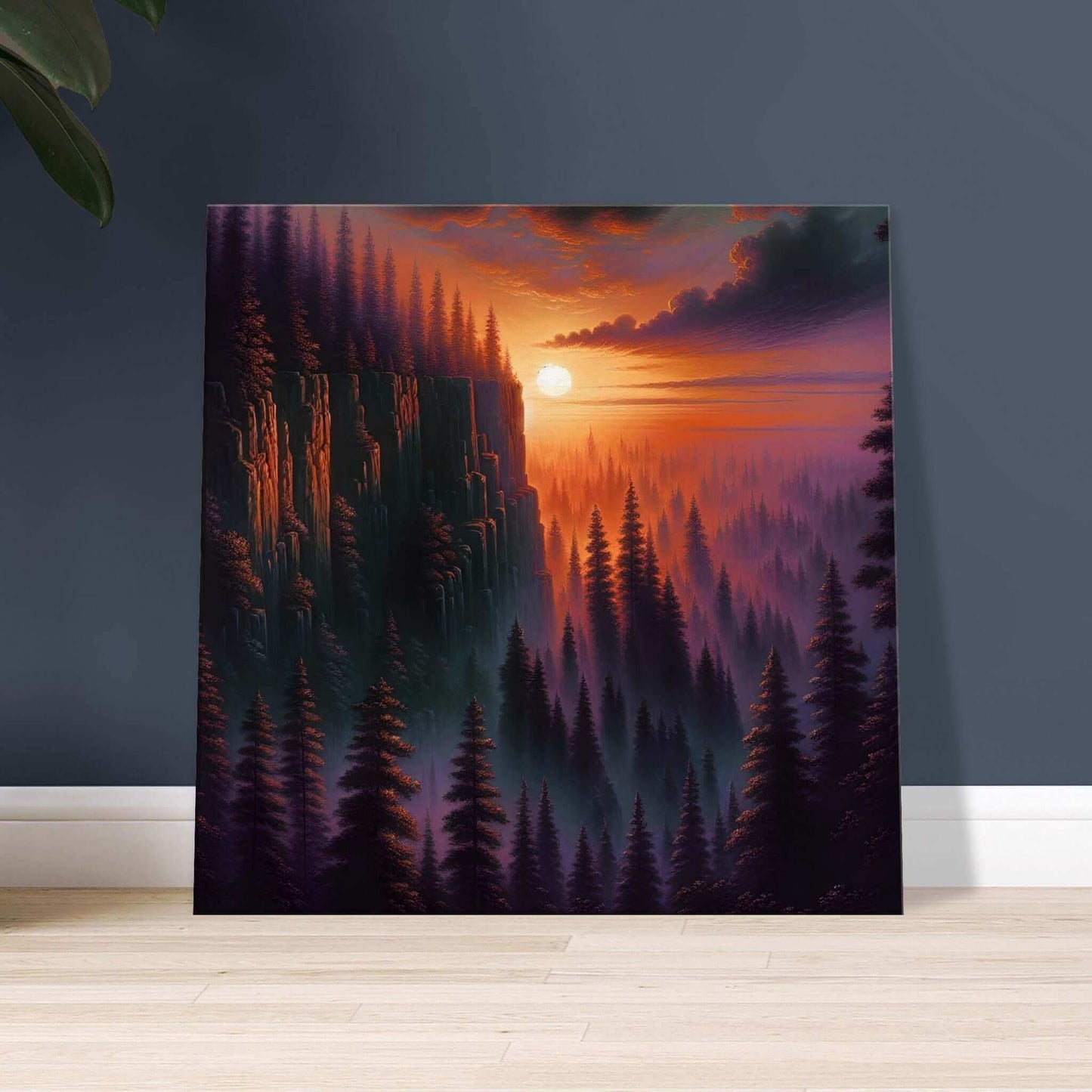 Twilight edge Cliffside shadow symphony Canvas