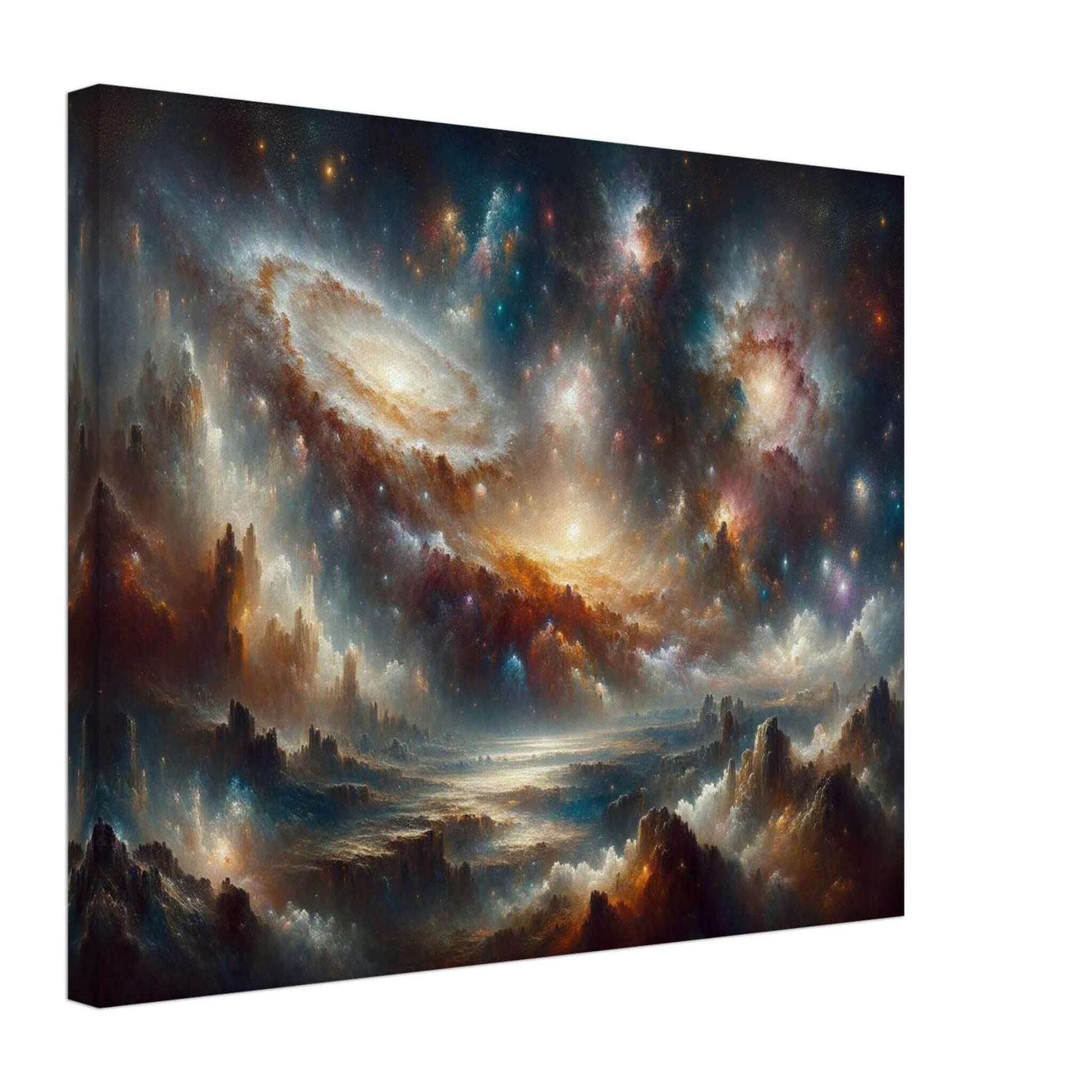 Uncharted Splendor of Cosmos CanvasStep into a realm of cosmic wonder with our meticulously crafted canvas. This stunning artwork captures the awe-inspiring vista of the universe in vivid detail.