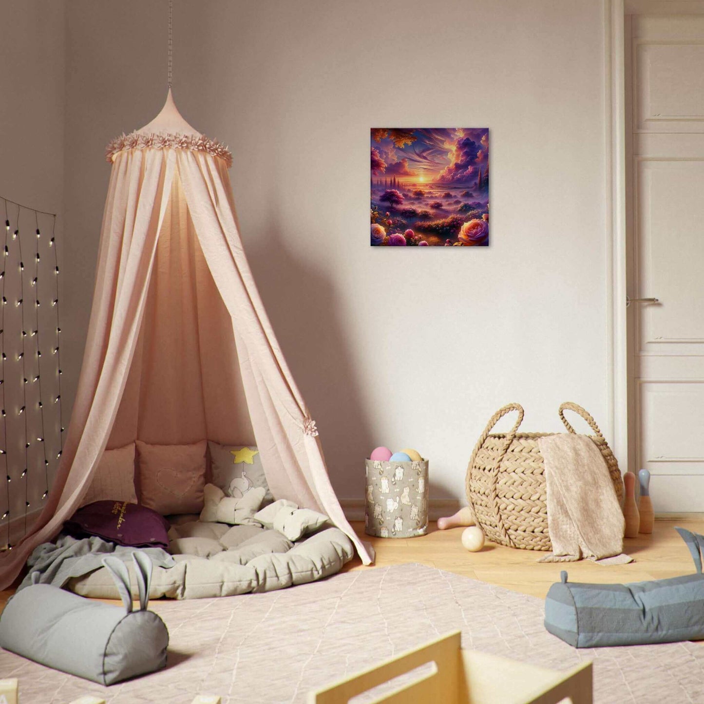 Celestial Rose Harmony: Natures Primal Rose Garden canvas