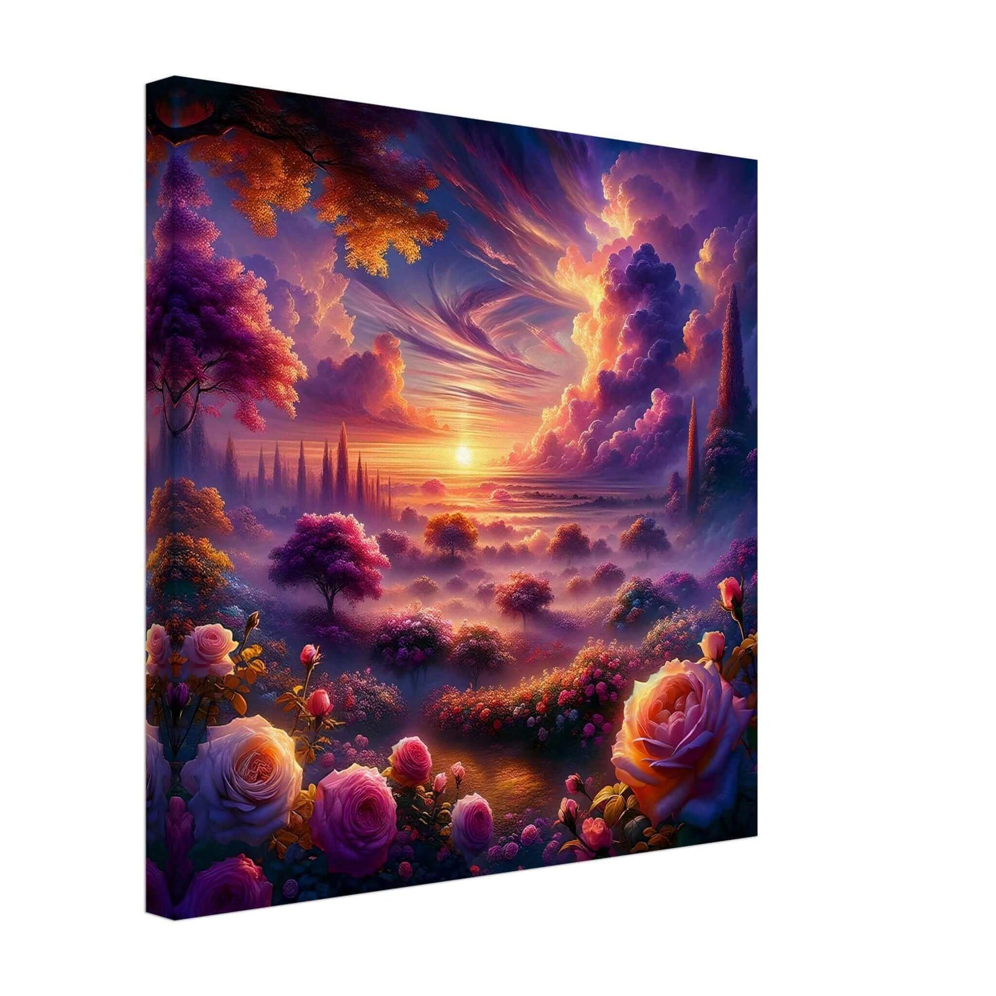 Celestial Rose Harmony: Natures Primal Rose Garden canvas