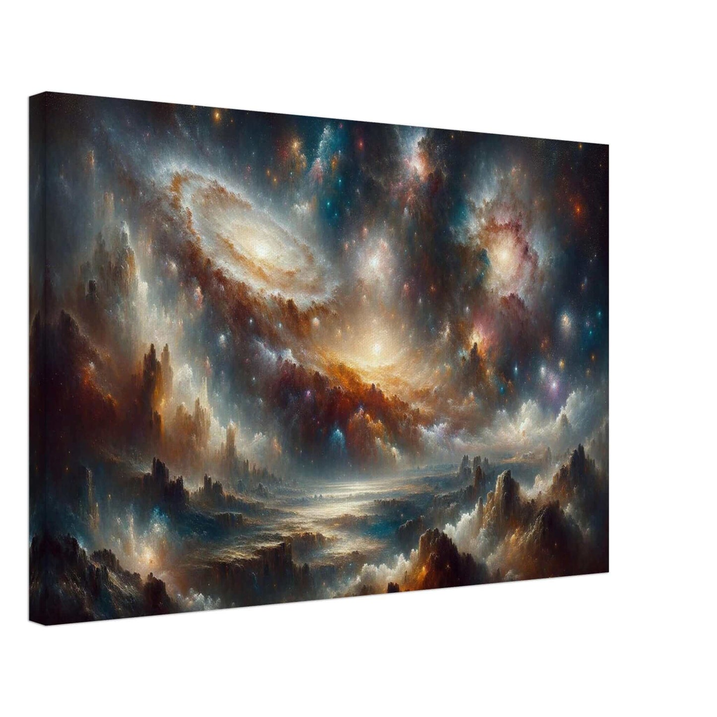Uncharted Splendor of Cosmos CanvasStep into a realm of cosmic wonder with our meticulously crafted canvas. This stunning artwork captures the awe-inspiring vista of the universe in vivid detail.