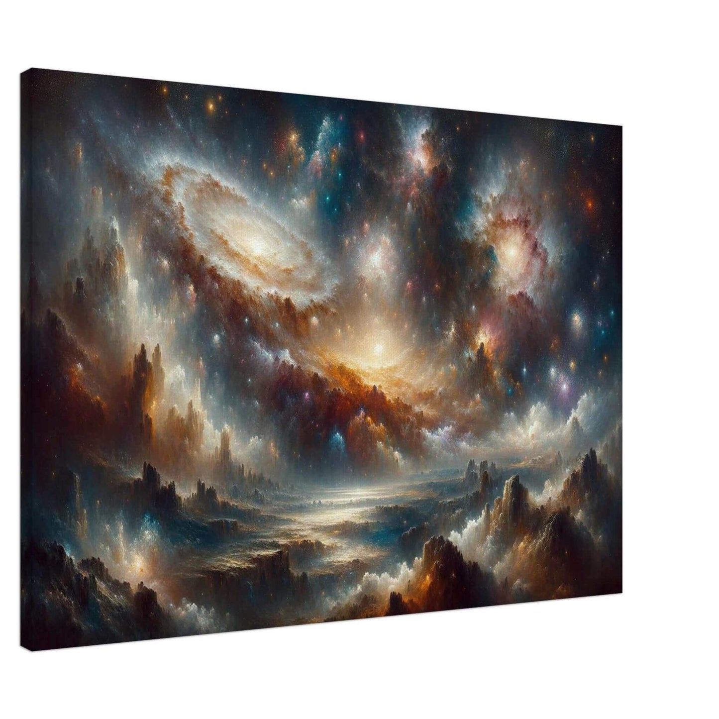 Uncharted Splendor of Cosmos CanvasStep into a realm of cosmic wonder with our meticulously crafted canvas. This stunning artwork captures the awe-inspiring vista of the universe in vivid detail.