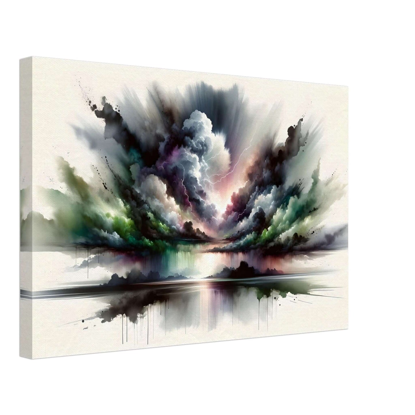 Captivating storm wall art featuring dramatic clouds and serene colors, perfect for home decor enhancement.