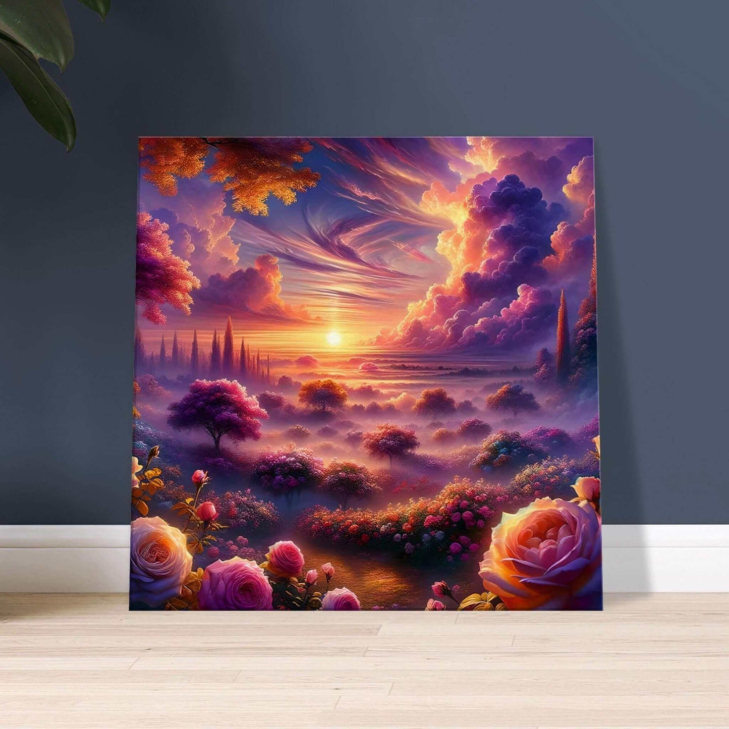 Celestial Rose Harmony: Natures Primal Rose Garden canvas
