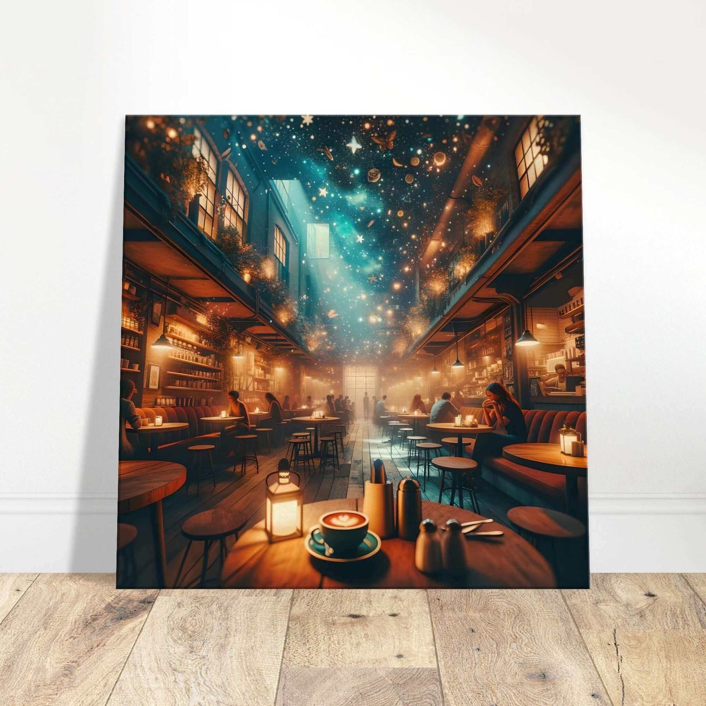 A afternoon mesmerized by enchanted coffee beans canvas