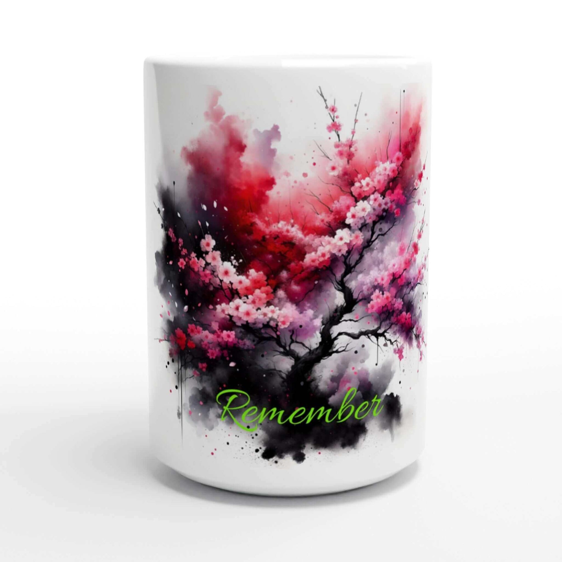 Petal Blossom Cascade: Moments in a cup collection White 15oz Ceramic Coffee Mug