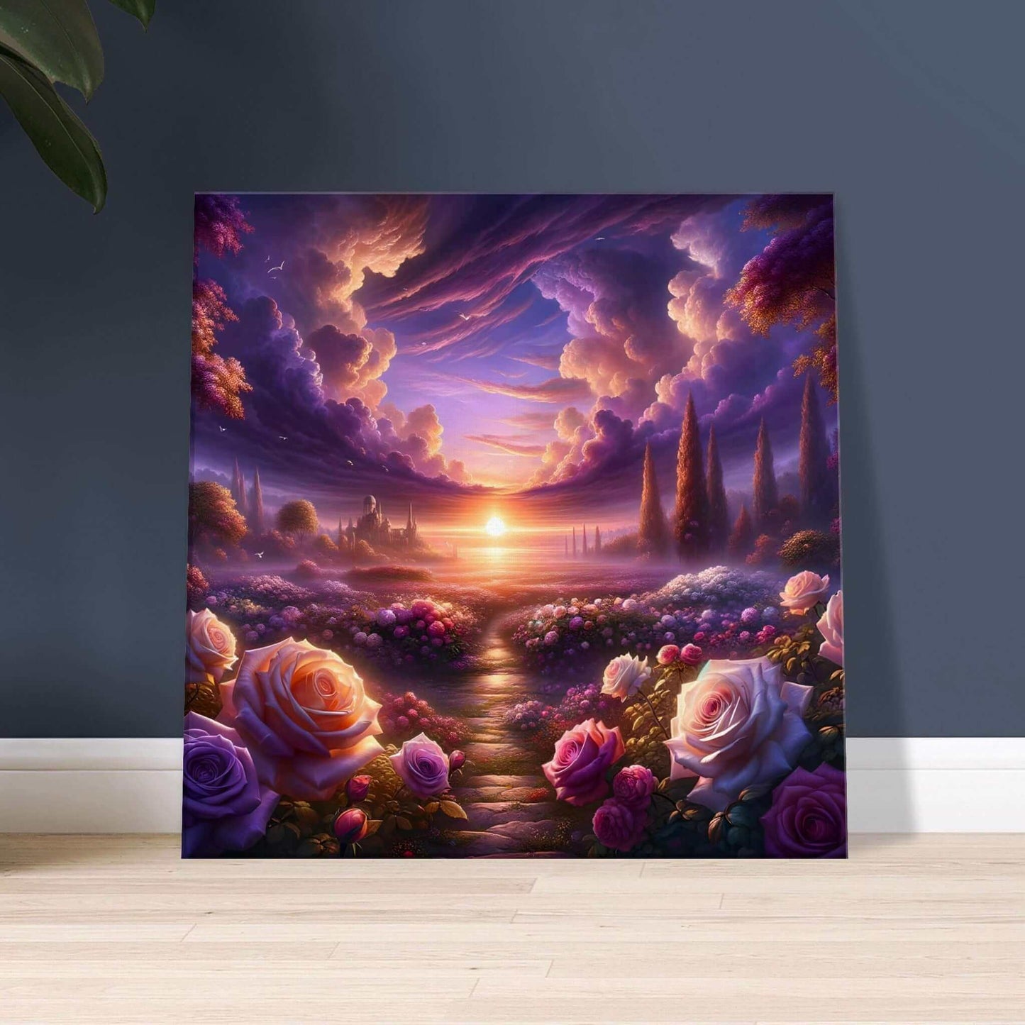 Celestial Rose Harmony: A Path Parallel to Eden and the primal garden Canvas