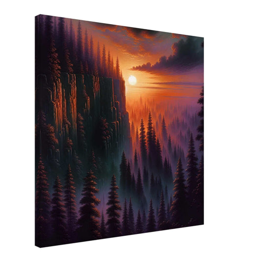 Twilight edge Cliffside shadow symphony Canvas