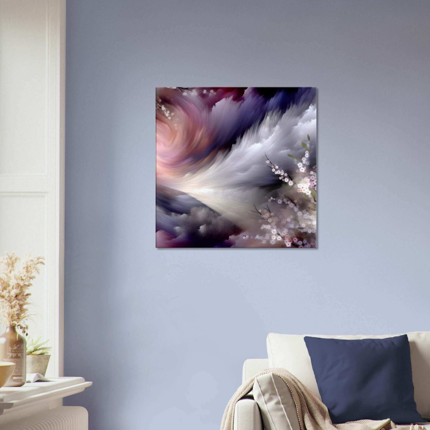 Storm Petal Cascade a watercolor delight Canvas