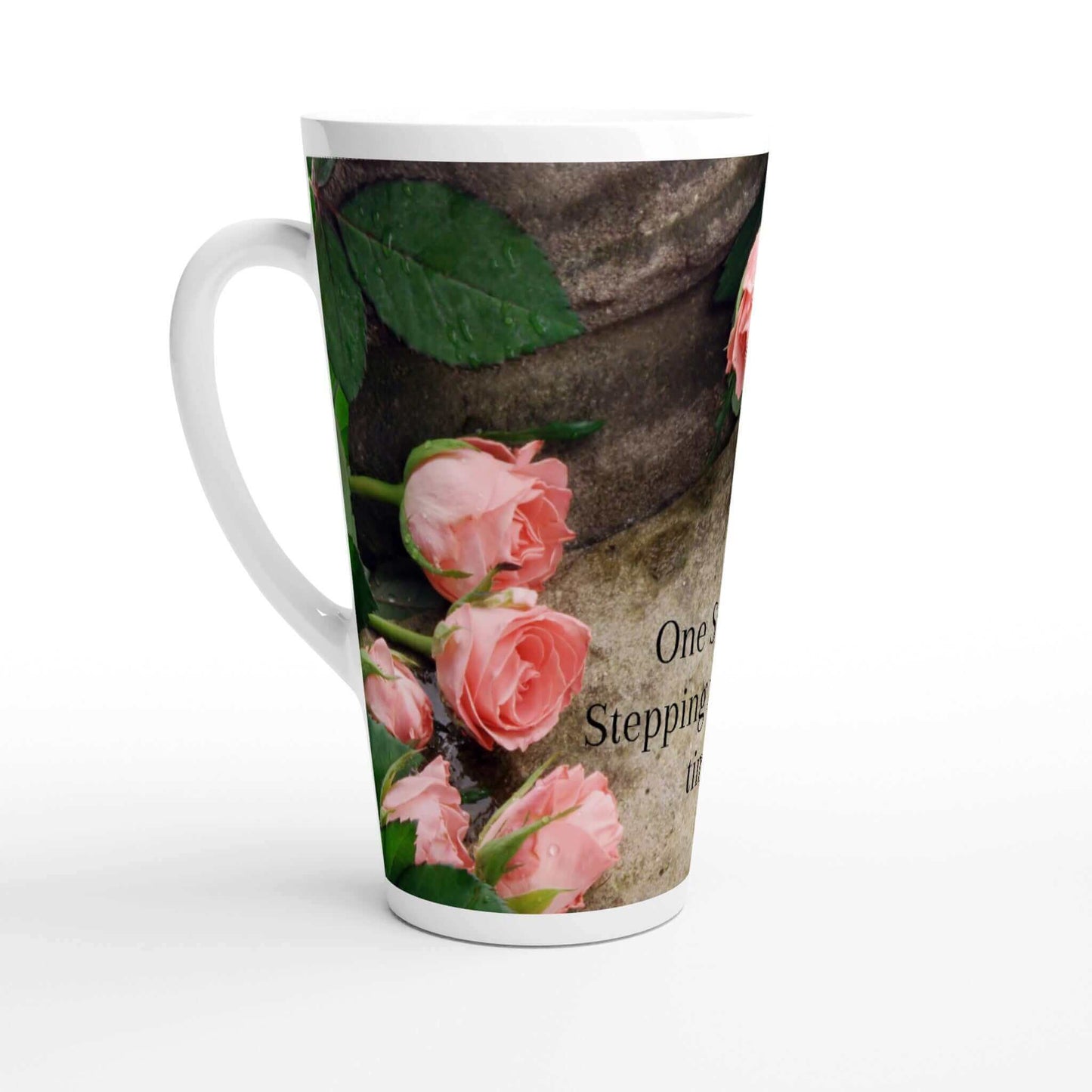 What Path will you Walk Flowered Latte 17oz Ceramic Mug