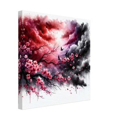 Cherry Dreams on Raven's Wings Canvas