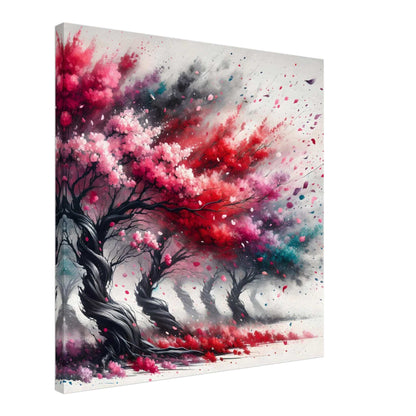 Secrets of the cherry blossom field whispered on the breeze Canvas