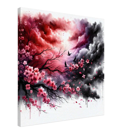 Cherry Dreams on Raven's Wings Canvas