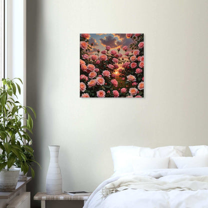 "Ethereal Blooms of peach: Sunset Serenade" Canvas art